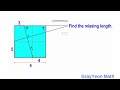 find the length of missing segment geometry skills math puzzles