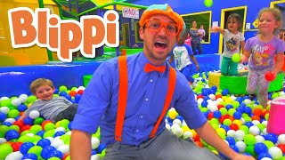 BLIPPI - Visits Indoor Play Place (LOL Kids Club) - Learn | ABC 123 Moonbug Kids | Fun | Learning
