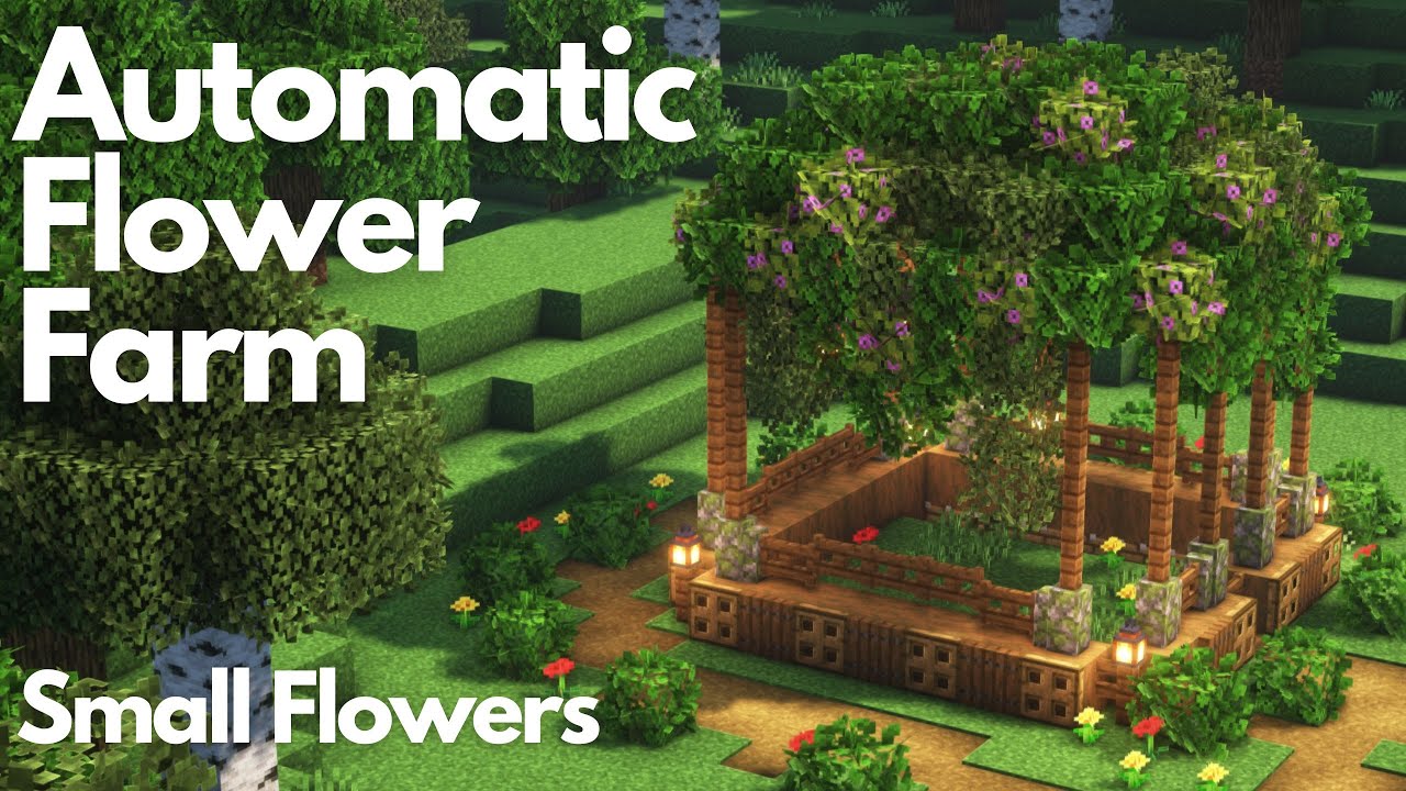 Automatic Flower Farm Small Flowers Minecraft Tutorial Java 1 21