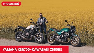 Kawasaki Z650RS vs Yamaha XSR 700 | Neo Retros / Prueba / Test / 4K | motos.net