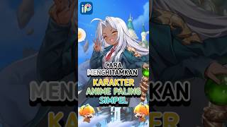 Cara MENGHITAMKAN karakter anime - Guardian Tales - Ibis paint #shorts #guardiantales  #ibispaint