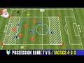 Possession Game 7 v 5 / Tactics 4-3-3