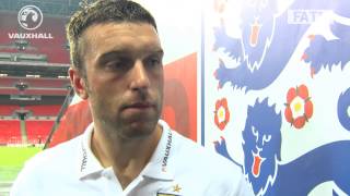 Rickie Lambert scores winning goal on England debut v Scotland at Wembley