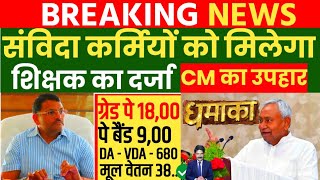 संविदा कर्मियों को शिक्षक का दर्जा// सीएम का उपहार contrat worker ko big gift news444livetoday