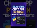 🚀 Build a Real-Time Chat App! 💬 Python + Tkinter + Sockets = Smooth, Modern 🔥 GUI #FuzzuTech #Coding