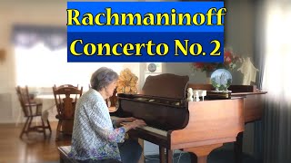 Rachmaninoff - Second Piano Concerto (excerpt from 3rd mvt) - Carol Larson, age 84