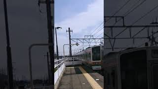 211系興津行き4両編成　豊田町駅発車\u0026貨物列車　豊田町駅通過