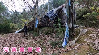 骑电三轮旅行，大山里捡到一个废弃房屋，准备在这里过冬#自驾游