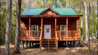 Off-Grid Wooden Cabin Built by Master Craftsmen – A True Work of Art!