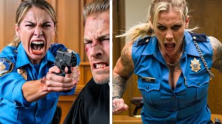 Top 10 DIRTY COPS Reacting to OUTRAGEOUS Sentences