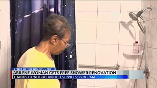 Abilene woman receives free shower renovation through Neighborhood Services