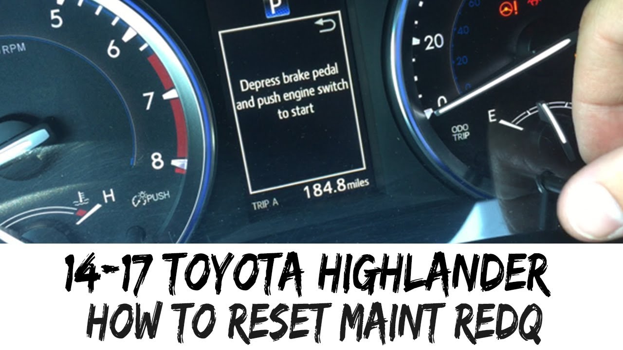 Reset 2017 Toyota Highlander Oil Light Americanwarmoms Org