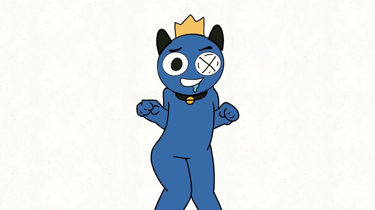 Sad Cat Dances (Blue Rainbow Friends) Version - YouTube