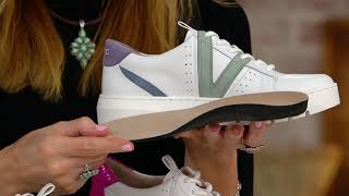 Vionic Leather Lace-Up Sneakers - Simasa on QVC