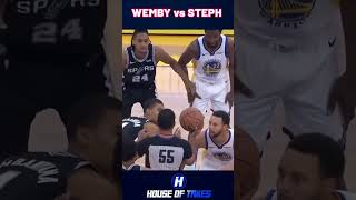 Steph Curry vs Victor Wembanyama jump ball of Warriors vs Spurs 😂