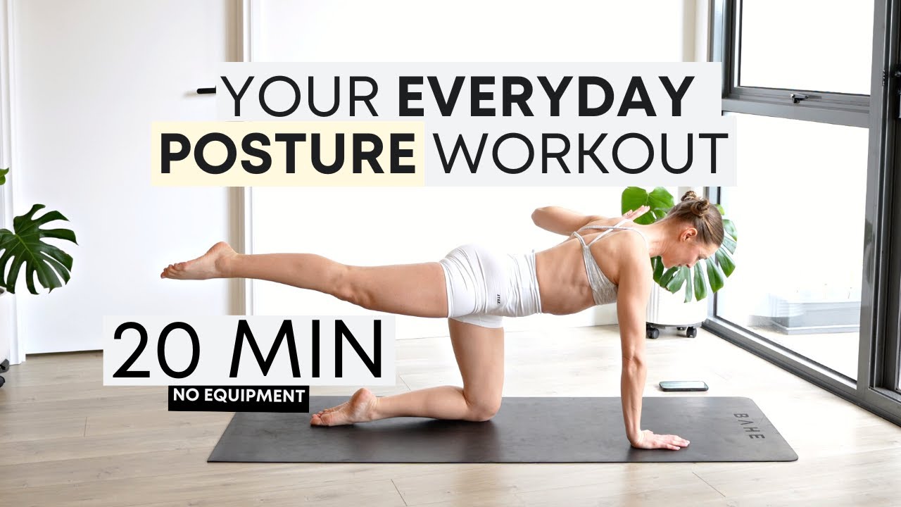 Everyday Posture Pilates Workout 20 Min Youtube
