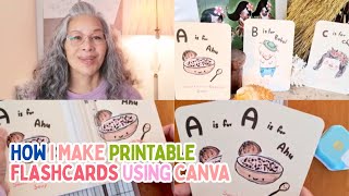 How I Make Printable Flashcards Using Canva