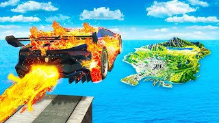 Jumping ELEMENTAL FIRE CARS Across ENTIRE MAP In GTA 5..