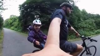 VR 360° Panoramaradweg Niederbergbahn Velbert Bike Ride with Ricoh Theta S