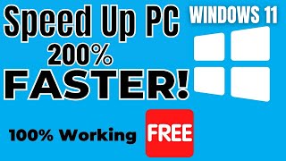 Make Windows 11 Faster | Speed UP Laptop | How to Clean up My Laptop to Run Faster