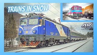 Trenuri prin Zapada / Trains in Snow | Trafic Feroviar Intre Predeal si Brasov