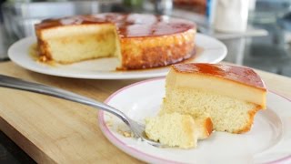 Caramel Custard Cake Recipe คัสตาร์ดเค้ก - Hot Thai Kitchen