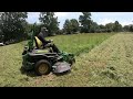 the green monster returns mowing thick tall grass with john deere z930m