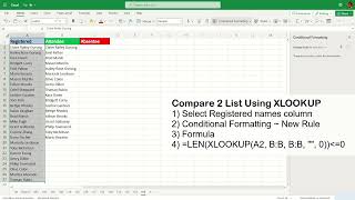 Compare two lists to find missing values using VLOOKUP in Excel - Excel Tips and Tricks