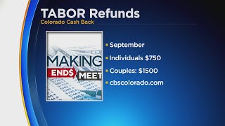 TABOR refunds expected in September, $750 individuals, $1,500 couples