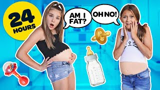 24 Hours Being PREGNANT Challenge in PUBLIC with TWINS **FUNNY REACTIONS** 🍼 🎀 | Piper Rockelle