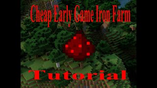Cheap Early Game Iron Farm Tutorial 1.17.1