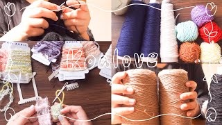 購入品紹介｜AVRIL & 小糸屋の糸/刺繍もやりたい/セーラーカラープルオーバーの進捗/ミニ織り機でミニピンクッションを作る