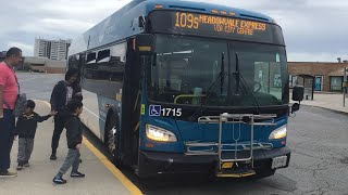 MiWay/ MiExpress Ride Video on 1715 on route 109 Meadowvale Express to Winston Churchill Station