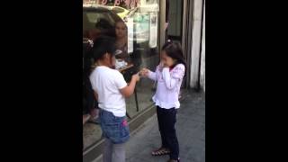 Two Israeli Hebrew Speaking Filipino Girls on the Streets of TLV