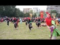 yingge dance performance attracting tourists during spring festival