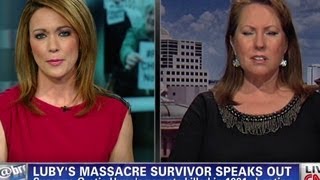 Massacre survivor defends gun rights