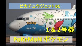 【2023 ピカチュウジェット】茨木空港　ポケットモンスター　PoKeMoN 　ピカチュウジェット １＆２号機　ポケモン 何匹 見つけられるかな❓ ＃ポケモン