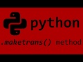 Python maketrans() string method