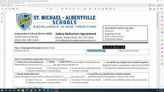 STMA ISD 885 How to Complete a Salary Reduction Agreement