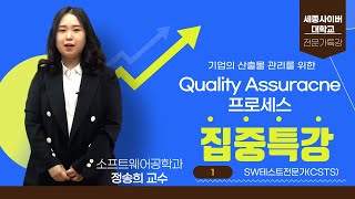 SW테스트전문가 특강 1 (QA 프로세스)  by 세종사이버대학교 소프트웨어공학과 (https://sw.sjcu.ac.kr)