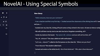 NovelAI - Using Special Symbols