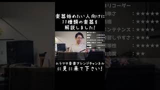 楽器11種の特徴と魅力を徹底解説！ #楽器 #趣味 #解説動画