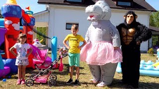 Ksysha plays Hide and Seek in a children's playground | Ksysha Kids TV