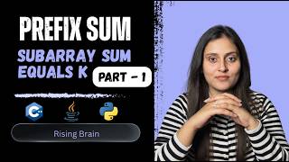 Subarray Sum Equals K | Brute Force to Prefix Sum Optimization (C++ | Java | Python) | Part 1