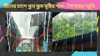 টিনের চালে ঝম ঝম বৃষ্টির শব্দে গভীর ঘুম (Rain on Tin Roof) - শৈশবের স্মৃতি কাতরতা