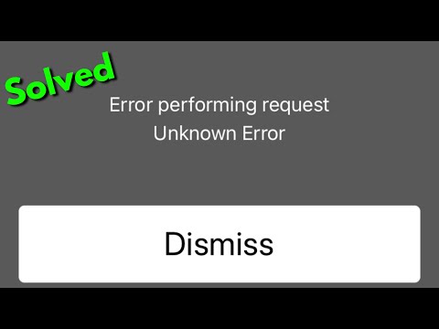 Fix error while running request Unknown error in iPhone Problem Solved
