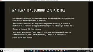 Areas or Branches in Mathematics (Course Selection for Final Year Mathematics Students in KNUST)