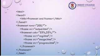 FrameSet|Frame|Inline Frame|Noframes