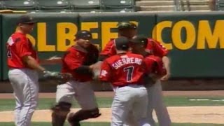 Isotopes' Olivo confronts Guerrero on mound