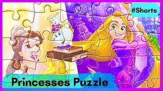 #shorts | Disney Princess Puzzle | 50 pieces by 4 yr old | Belle Rapunzel Ariel Princess Puzzle